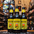 Botella de Banana Bread Beer de Eagle Brewery. La etiqueta presenta un diseño con tonos amarillos y marrones, destacando la imagen de un plátano y el nombre "Banana Bread Beer" en letras prominentes. Ideal para acompañar postres de plátano y platos especiados.