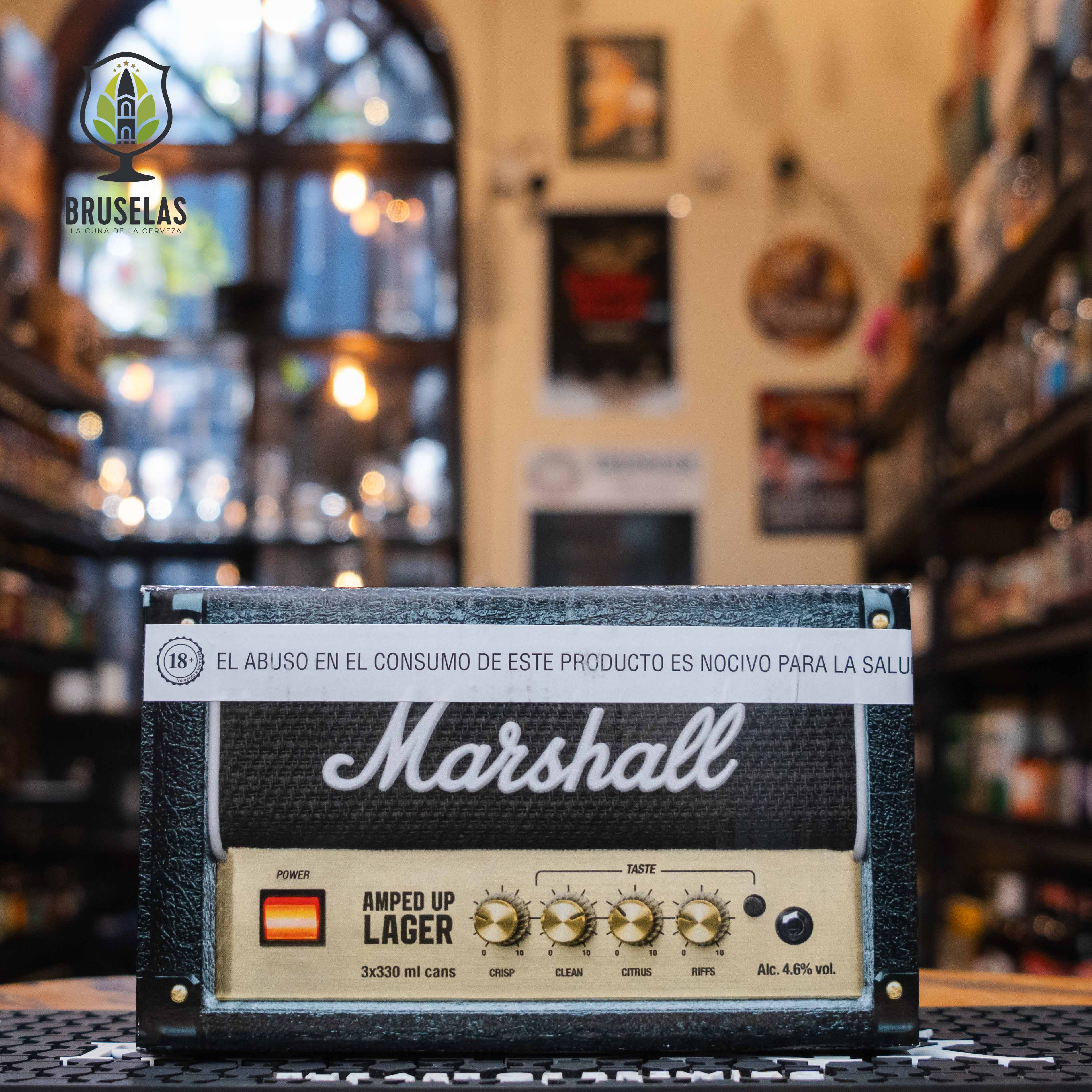 Marshall - Caja de Cerveza en Forma de Amplificador con 3 Latas