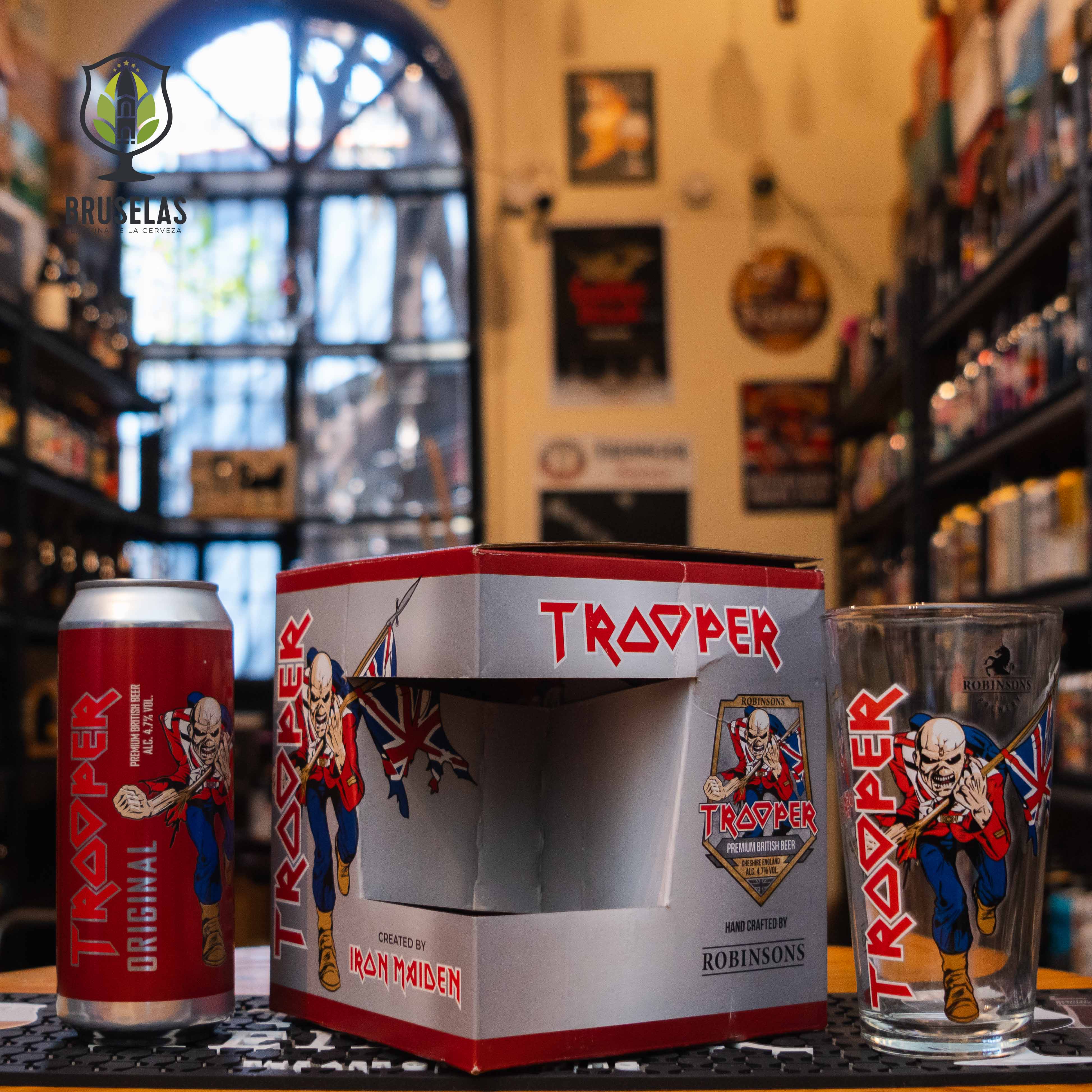 Iron Maiden - Trooper Box Clásico Plata