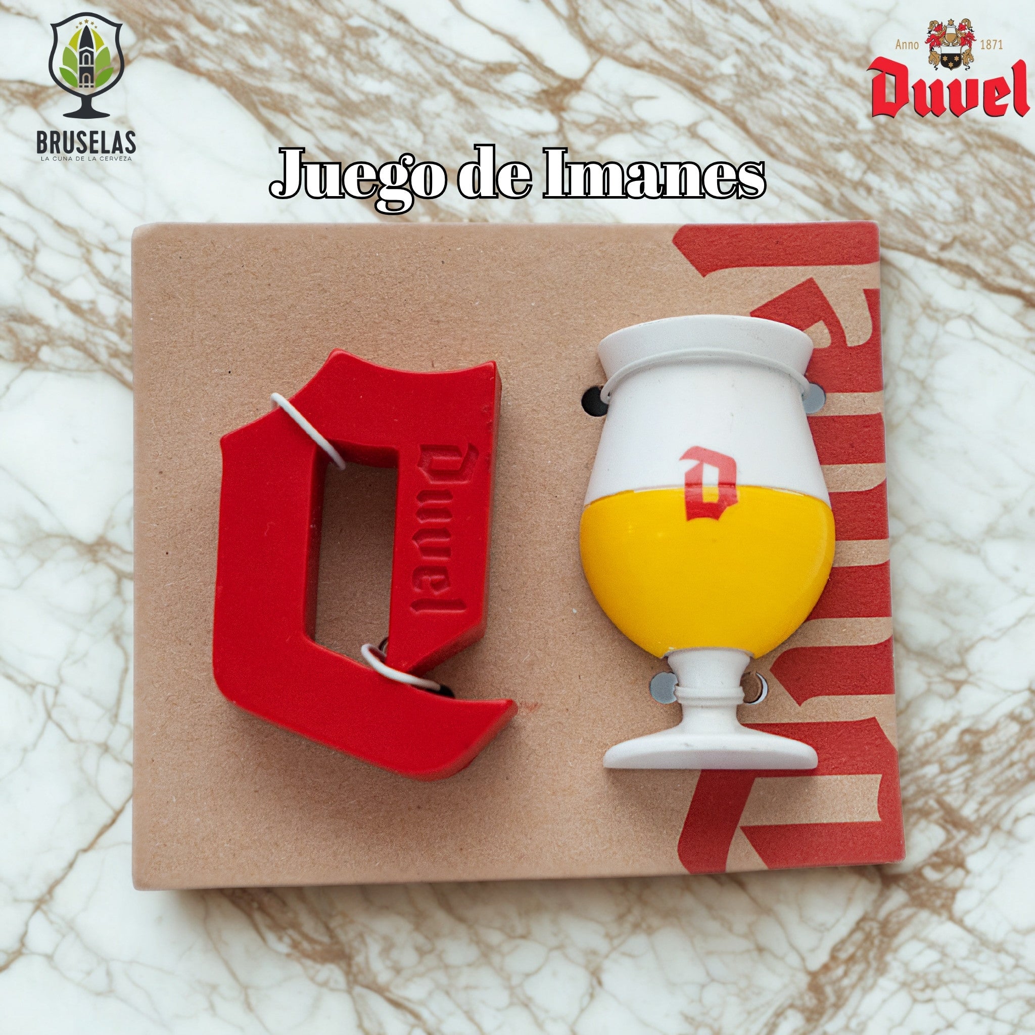 Imanes de cerveza, cervecería duvel, Cerveza artesanal importada. 