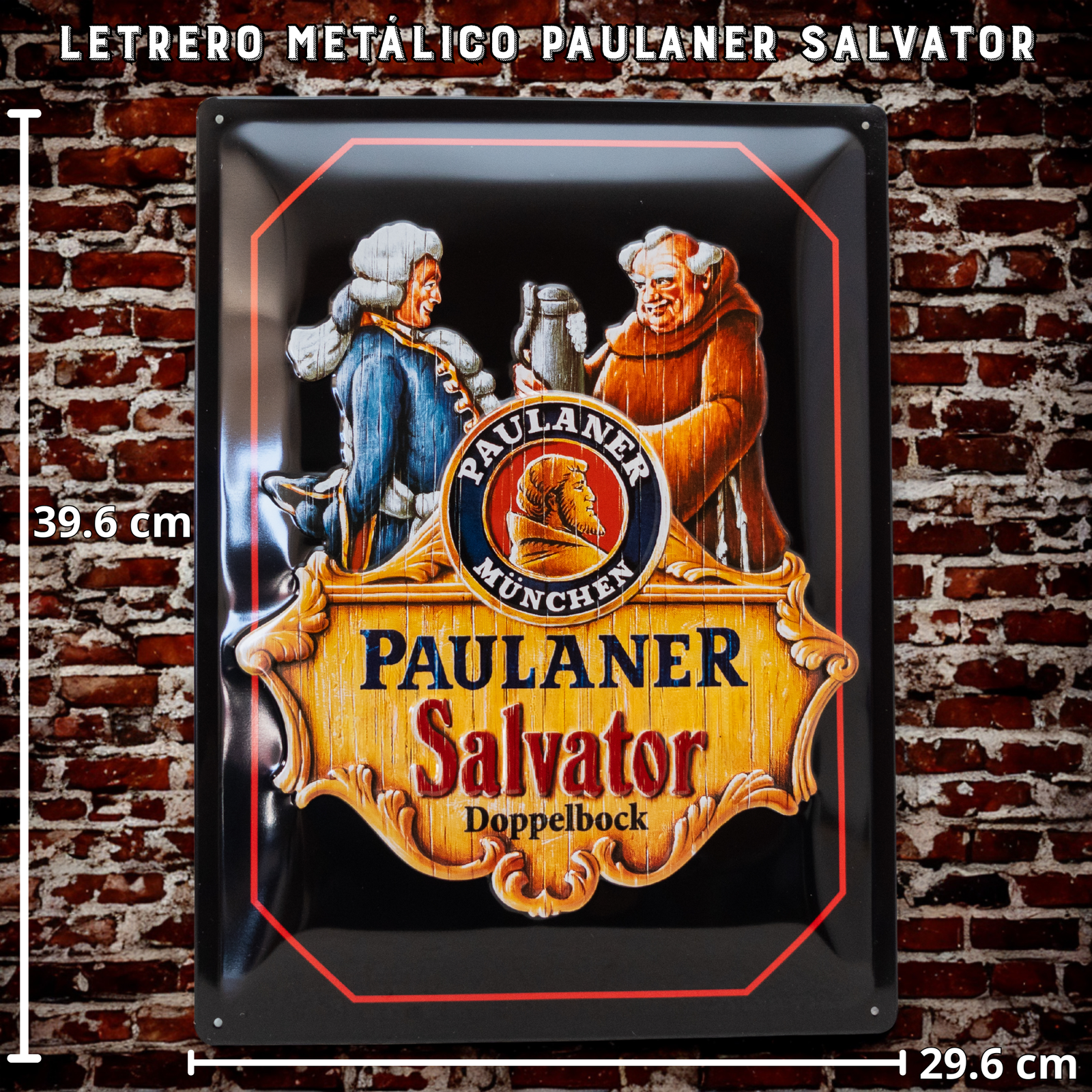 Paulaner - Salvator Letrero Metálico Vertical
