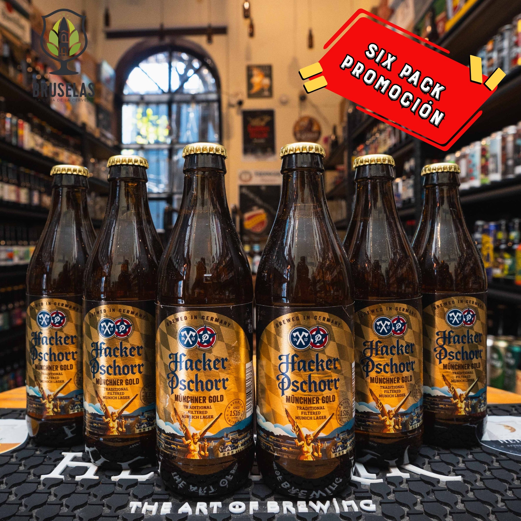 Six Pack - Hacker Pschorr Munchner Gold