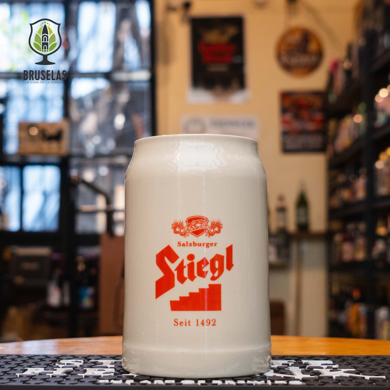 Tarro de cerveza Stiegl elaborado con cerámica a buen precio