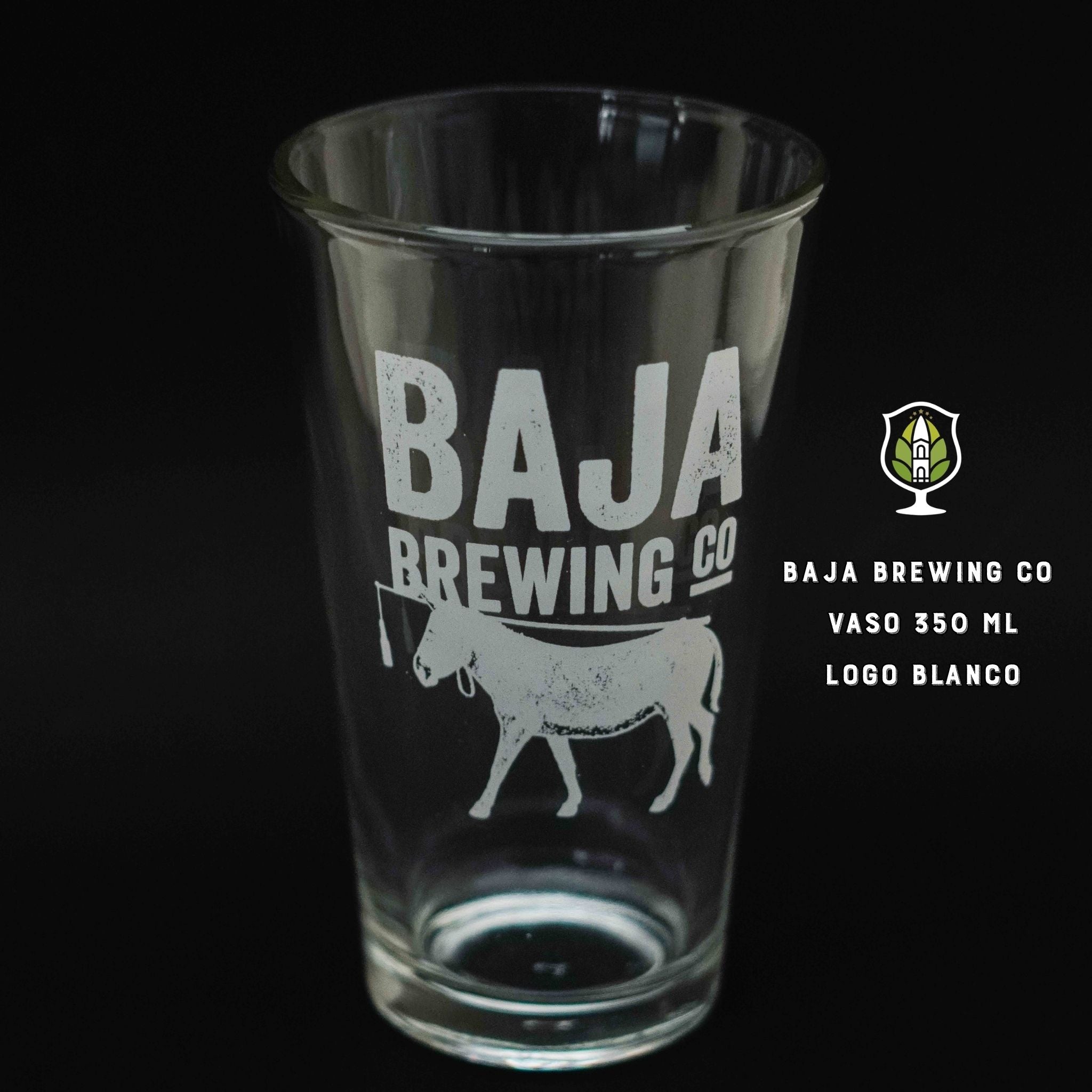 Baja Brewing Co - Vaso 350 ml Logo Blanco