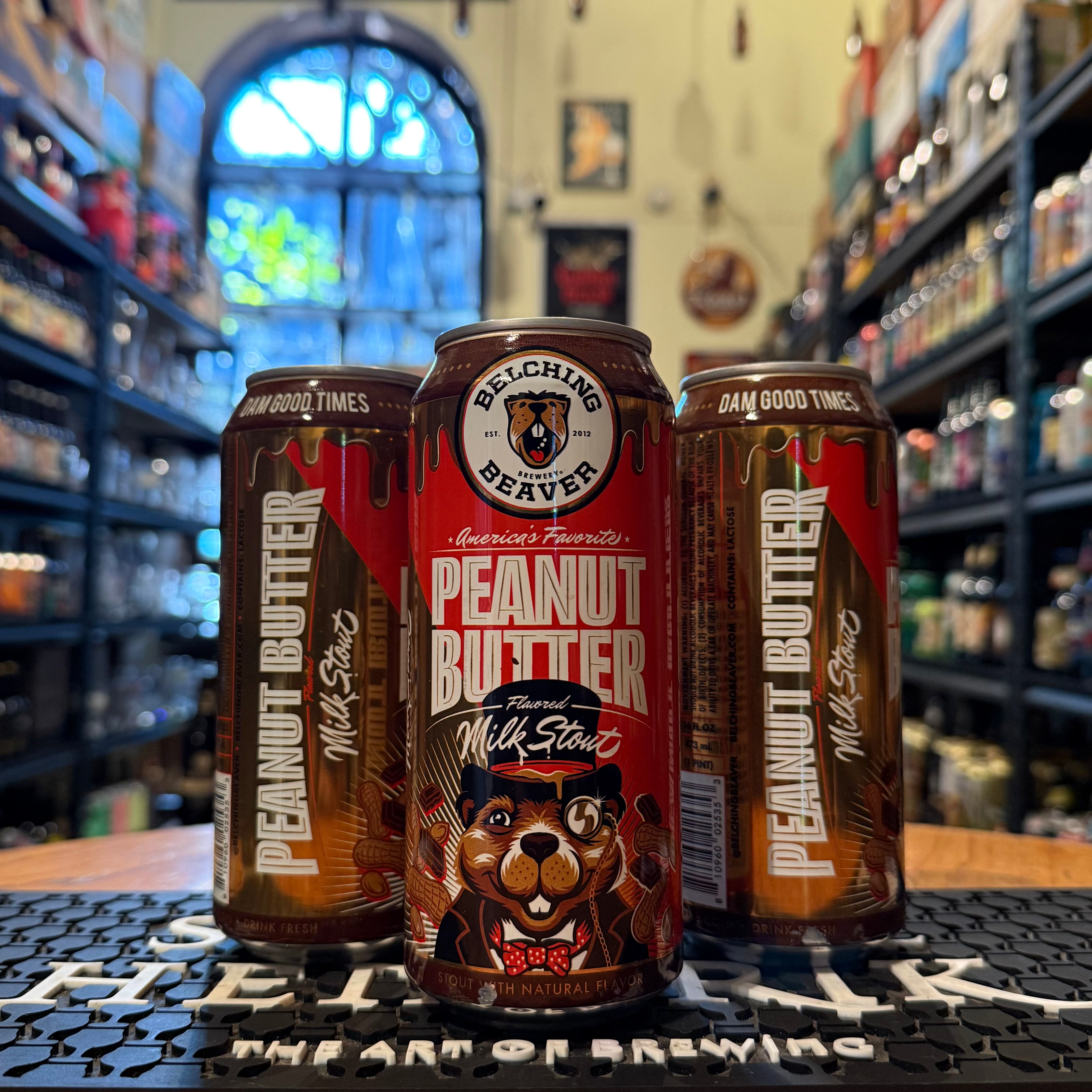 Belching Beaver - Peanut Butter Milk Stout Lata 473ml- BruselasBeer