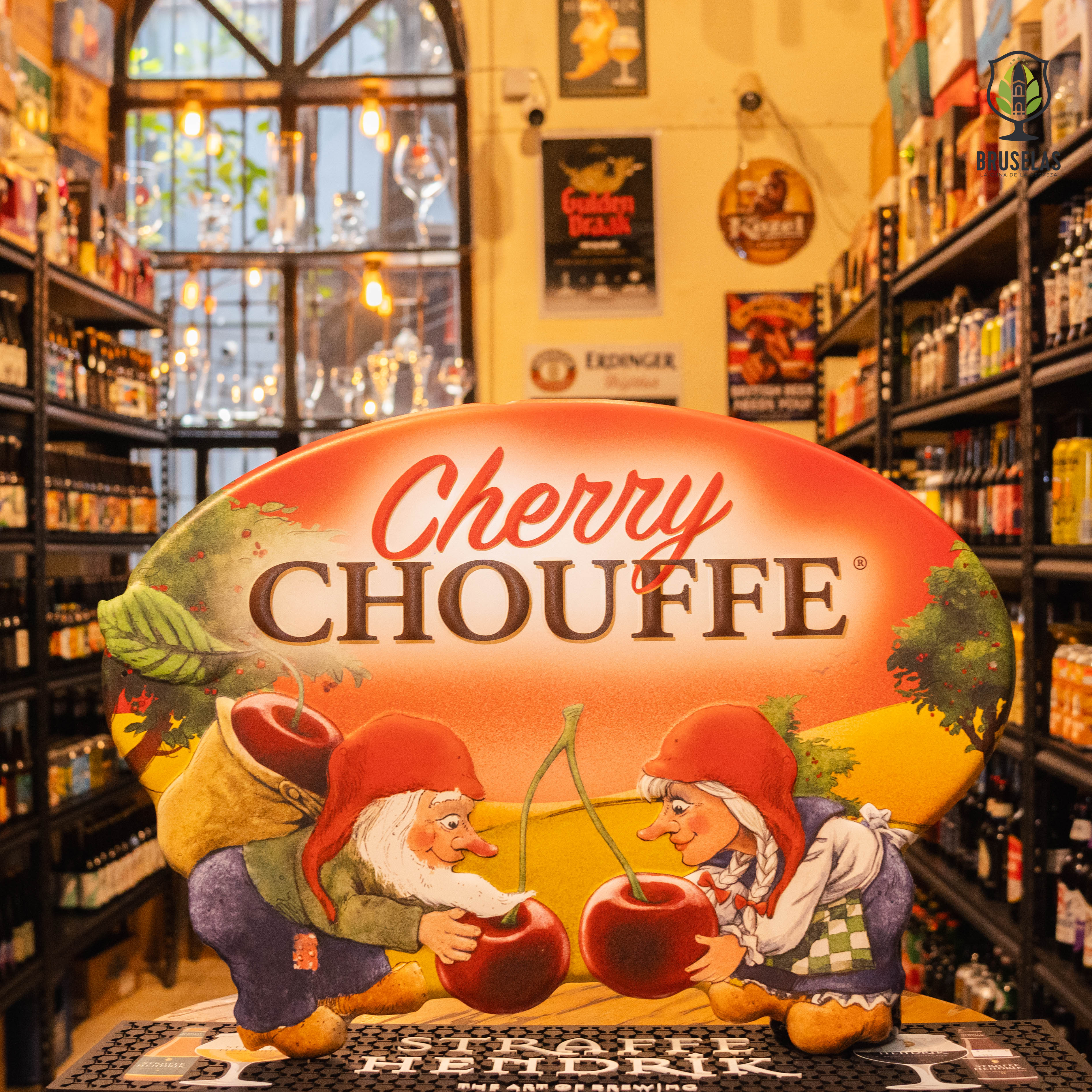 D'Achouffe -  Cherry Chouffe Letrero Metálico- BruselasBeer