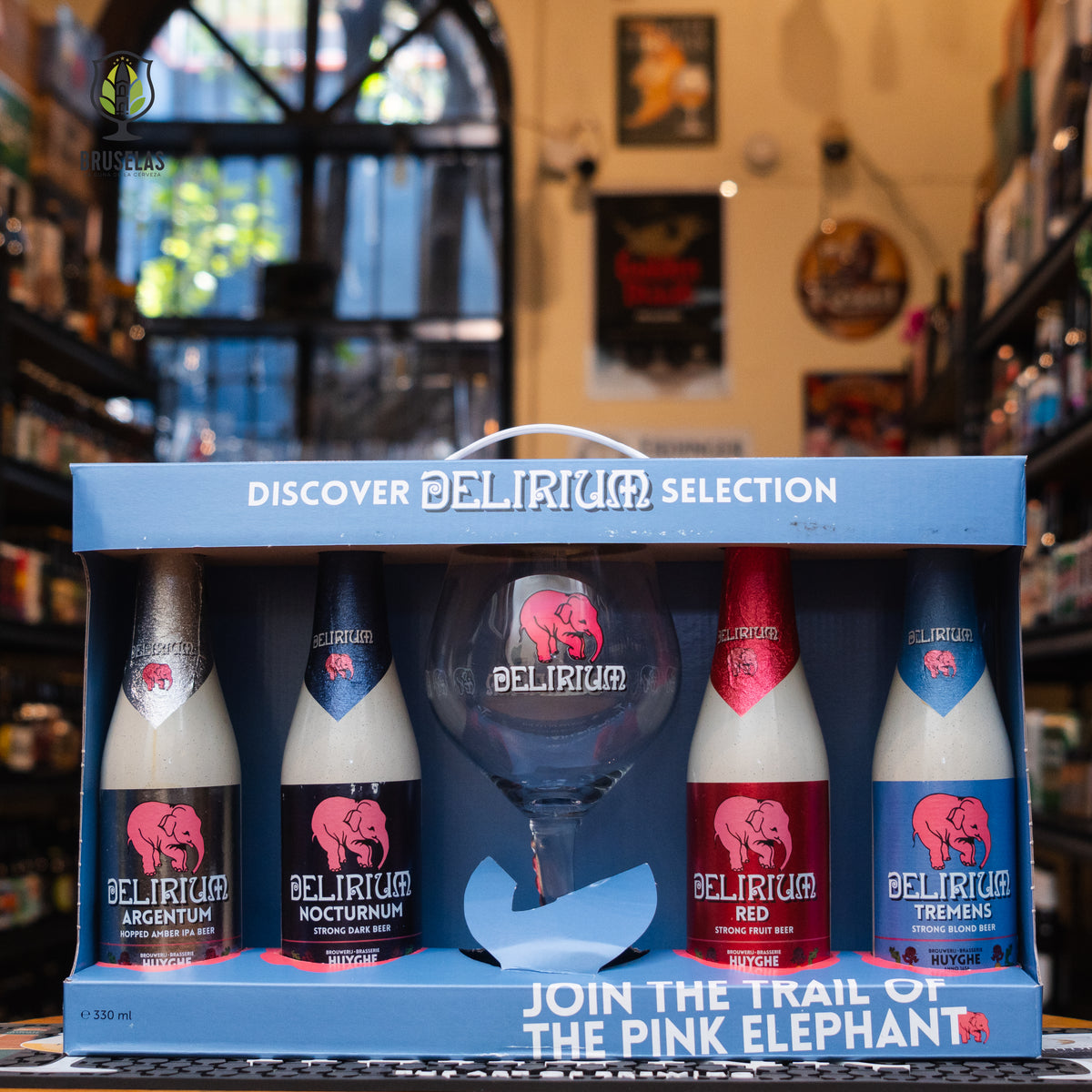 Delirium - Giftpack 4 Botellas + Copa- BruselasBeer