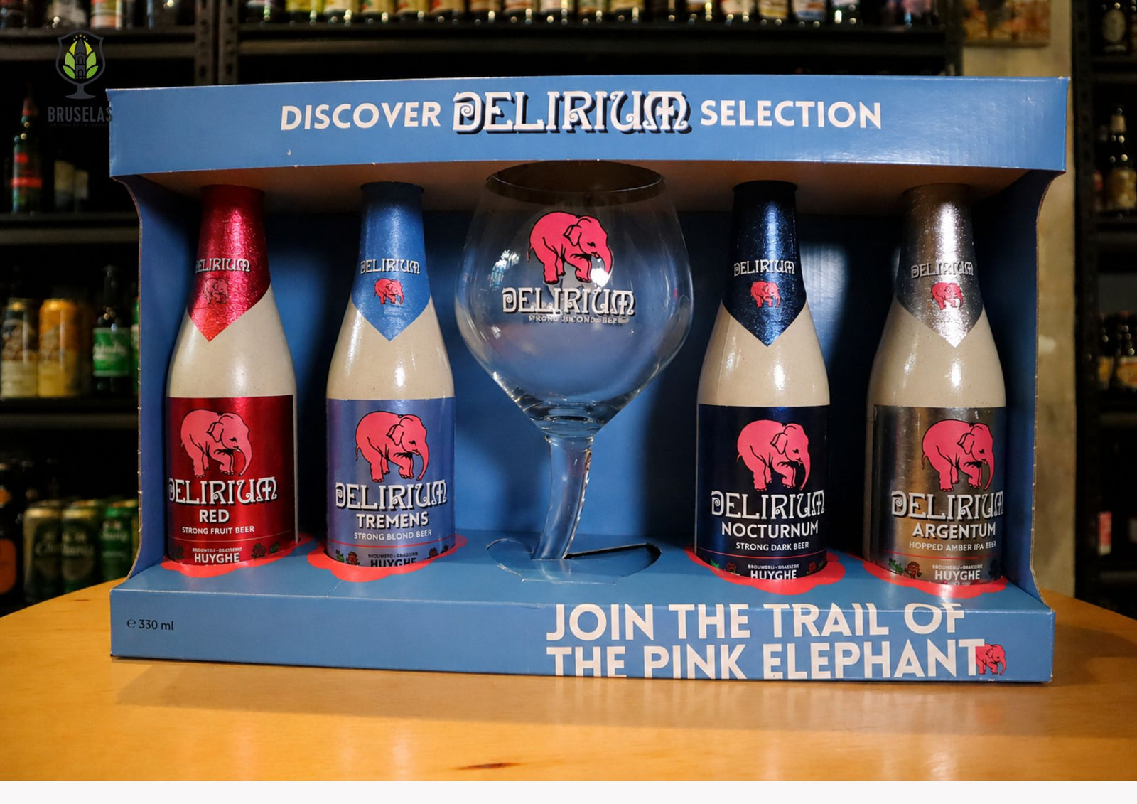 Delirium - Giftpack 4 Botellas + Copa- BruselasBeer