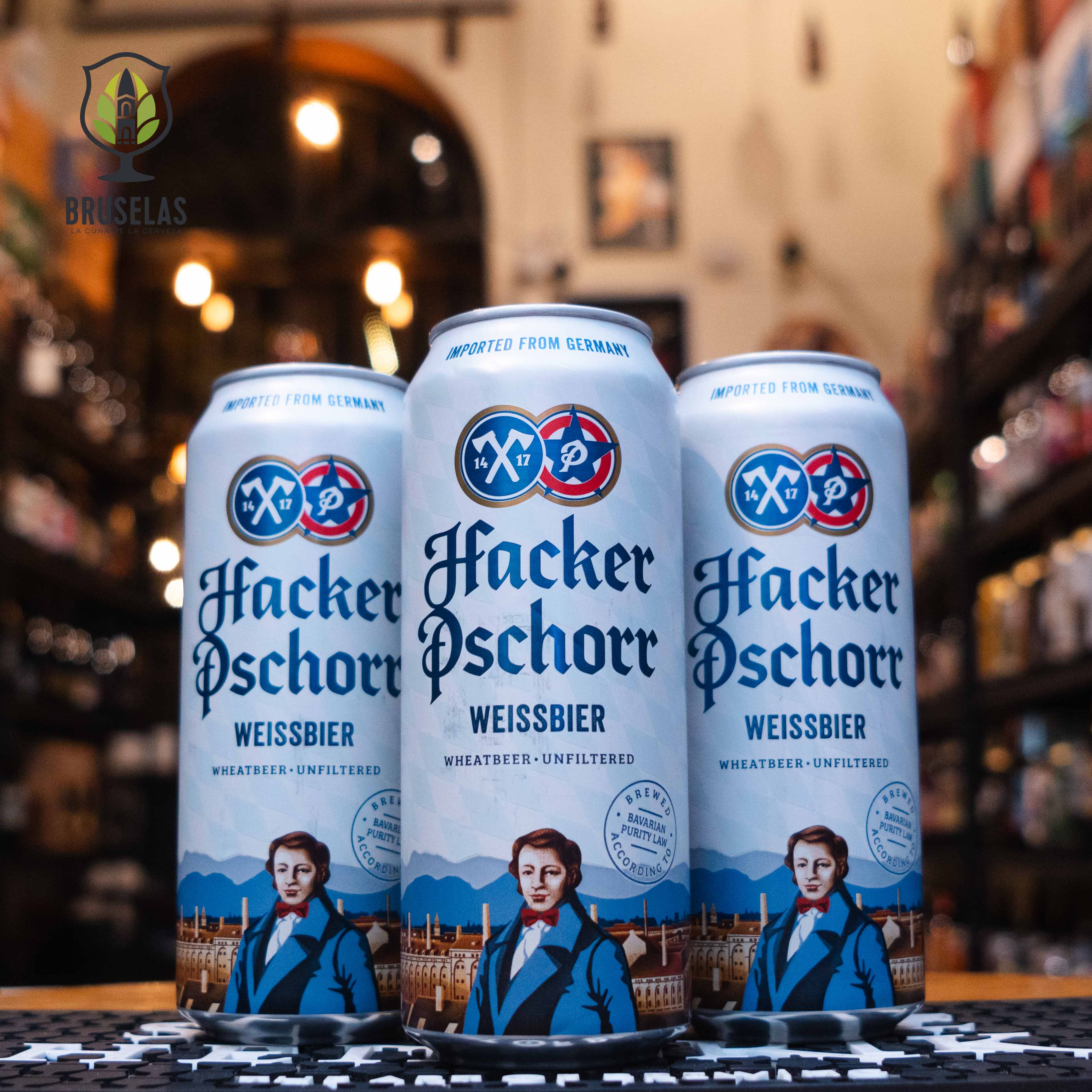 Hacker Pschorr - Weissbier Lata- BruselasBeer