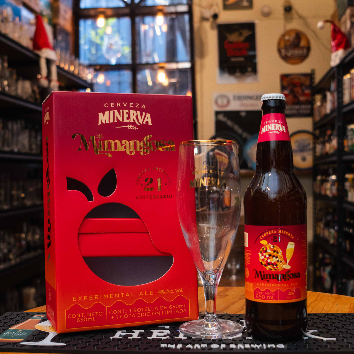 Minerva - Mimangosa 21 Aniversario Botella Mas Copa- BruselasBeer