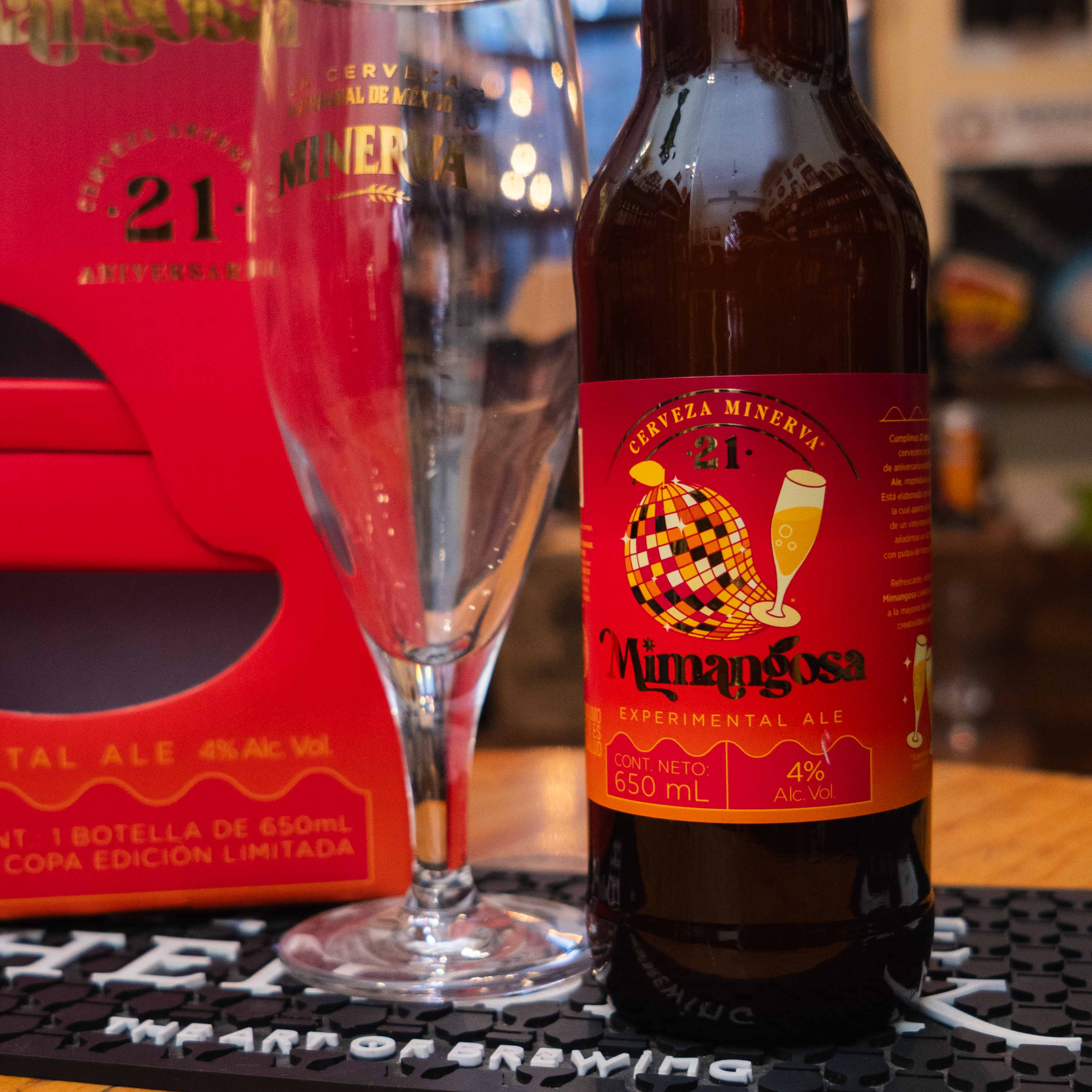 Minerva - Mimangosa 21 Aniversario Botella Mas Copa- BruselasBeer