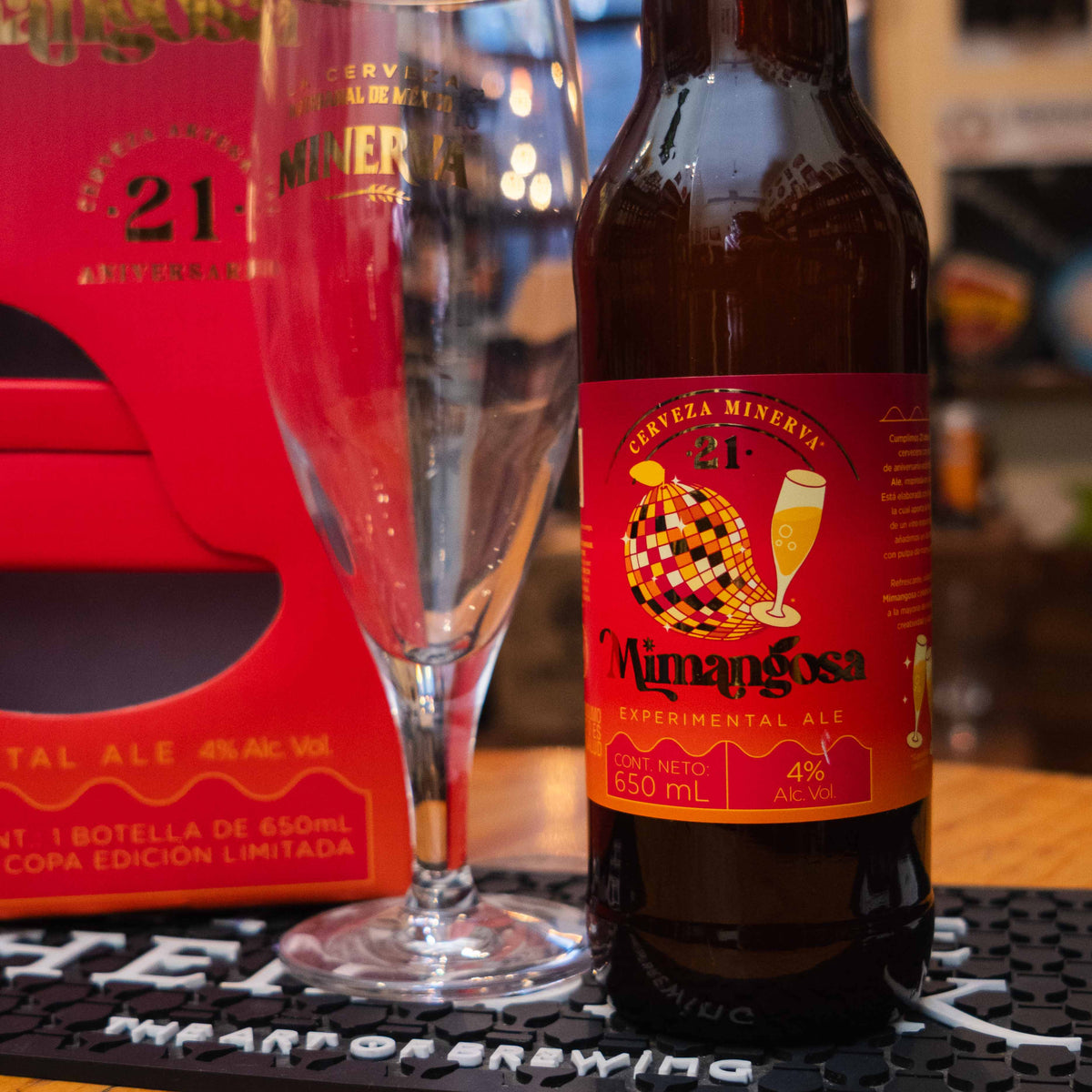 Minerva - Mimangosa 21 Aniversario Botella Mas Copa- BruselasBeer