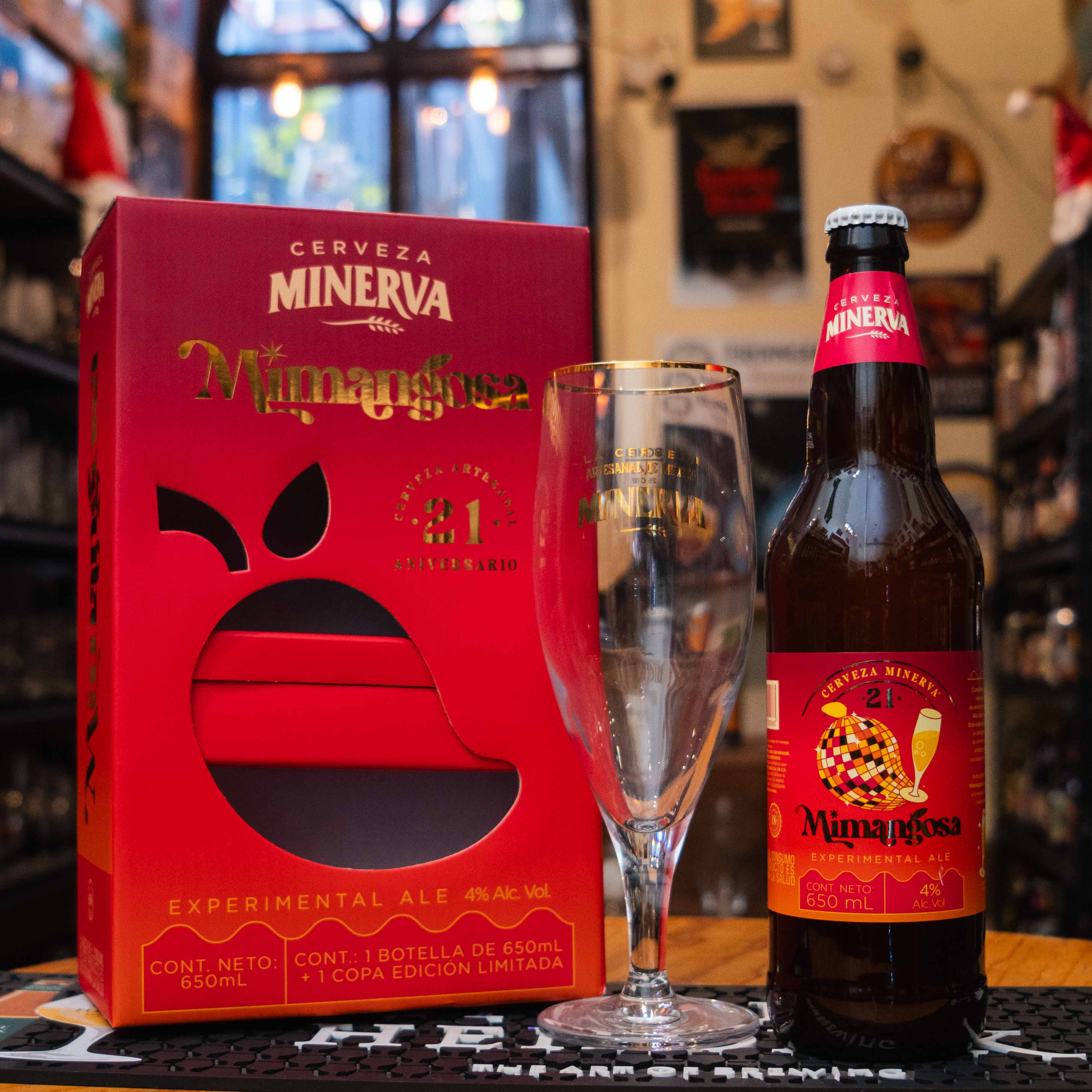 Minerva - Mimangosa 21 Aniversario Botella Mas Copa- BruselasBeer
