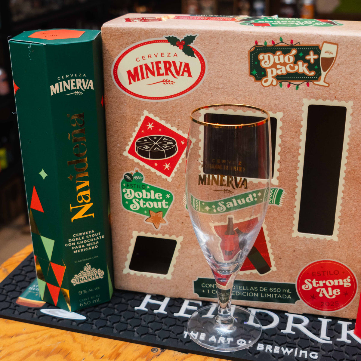 Minerva - Navideña Pack Dos mas Copa- BruselasBeer