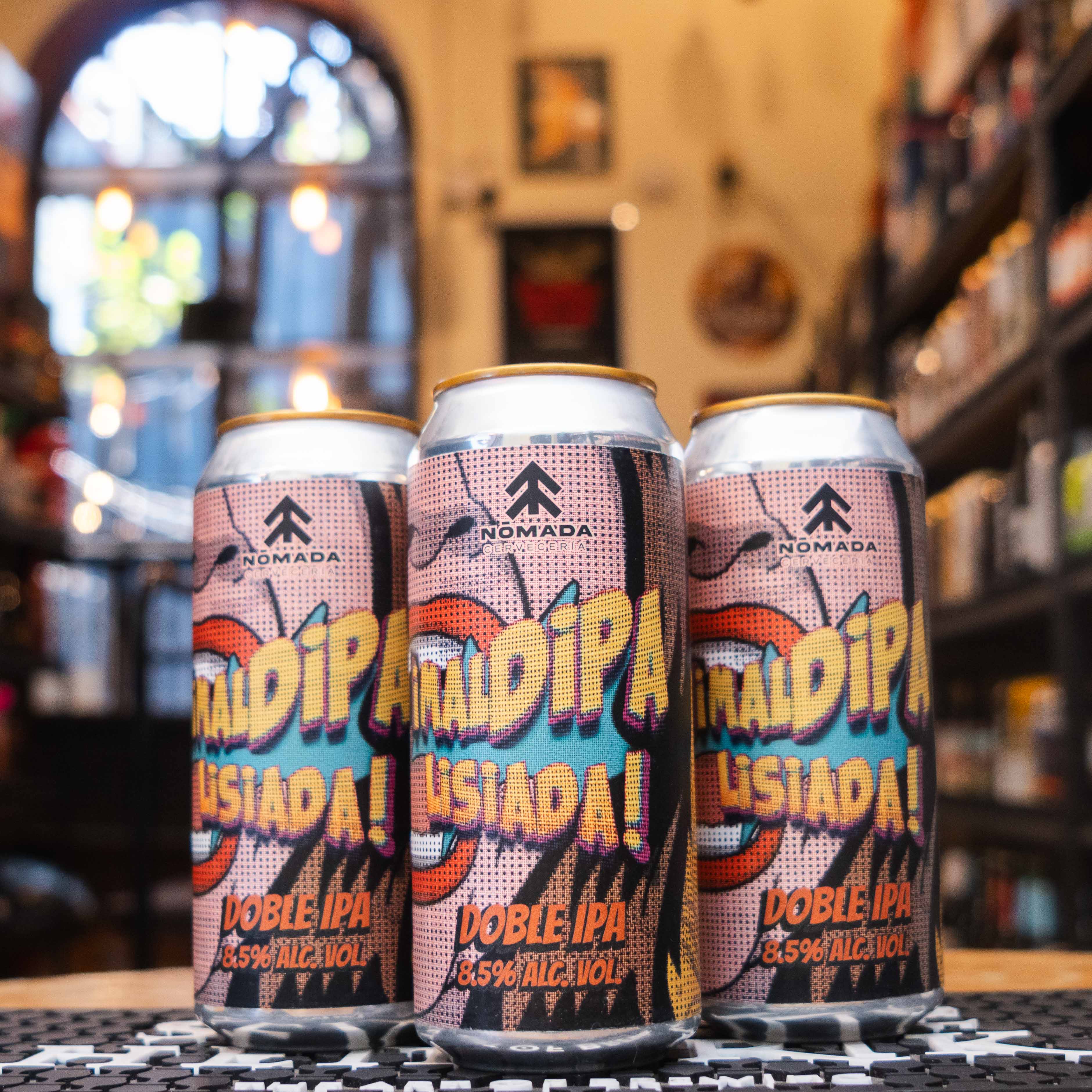 Botella Nómada MaldIPA Lisiada! – Doble IPA artesanal con aromas a frutas tropicales y resina (8.5% ABV)