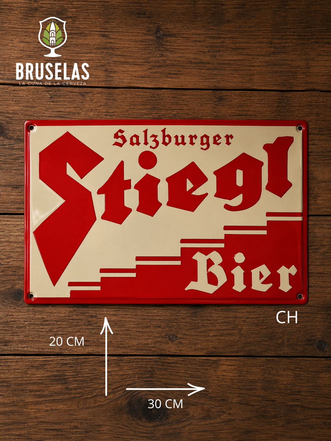 Stiegl - Bier Letrero Metálico Chico