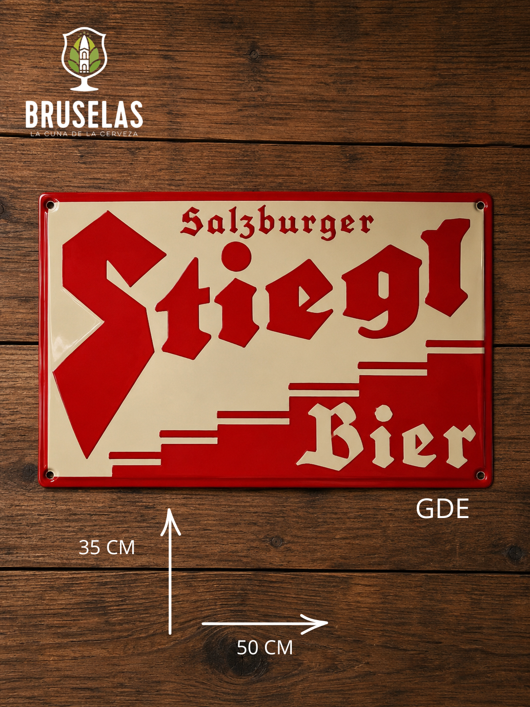 Stiegl - Bier Letrero Metálico Grande