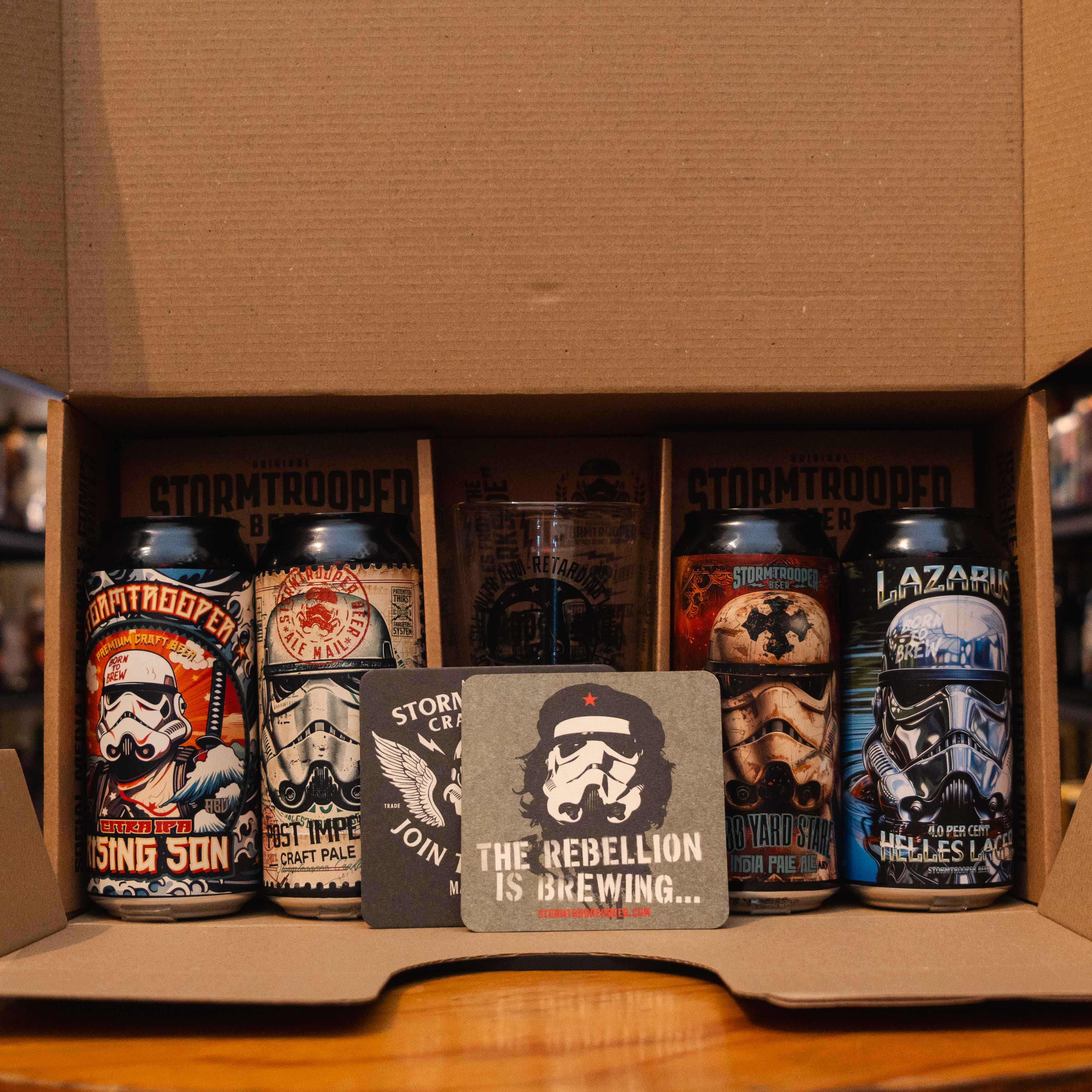 Stormtrooper - Gift Pack de Colección 4 Latas + Vaso- BruselasBeer