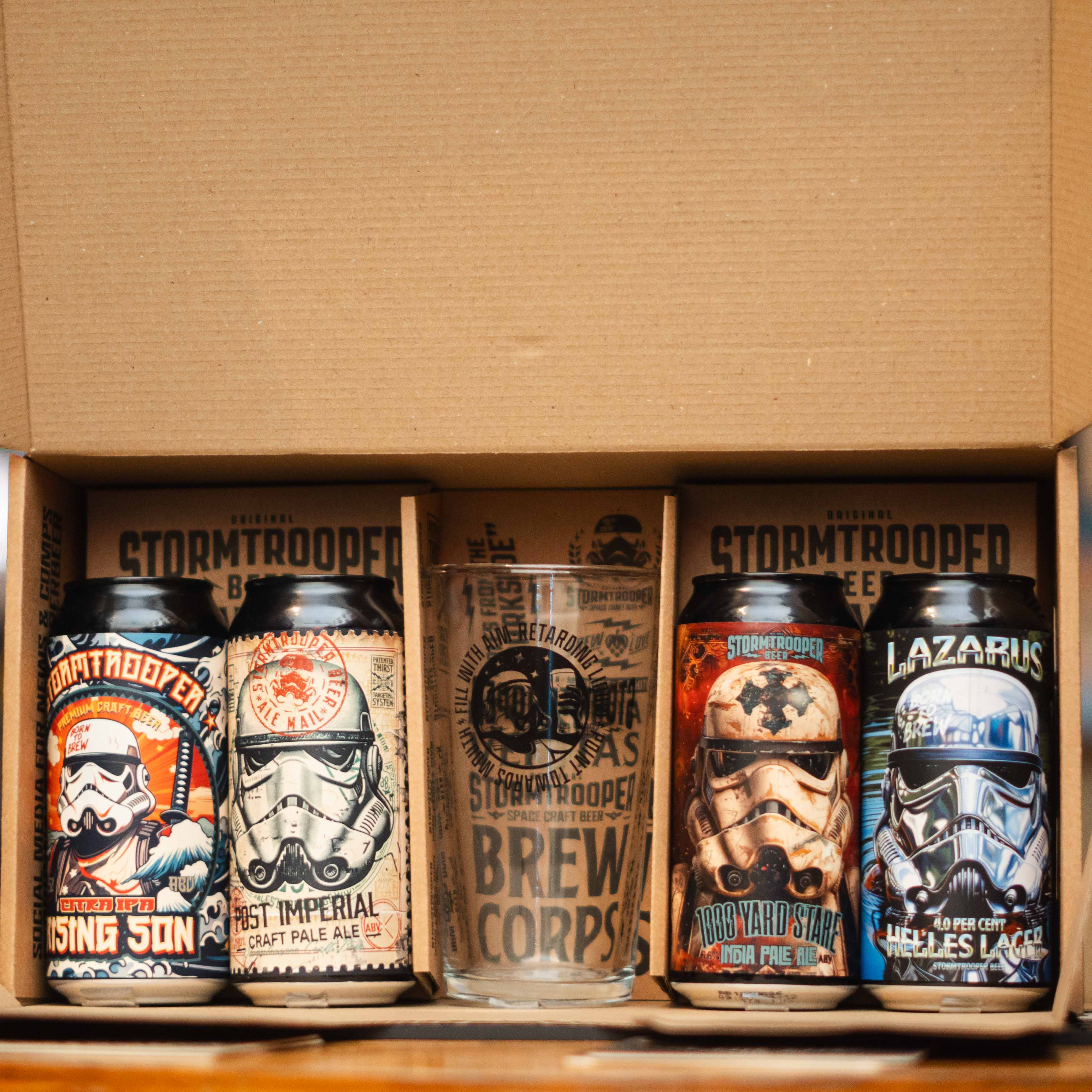 Stormtrooper - Gift Pack de Colección 4 Latas + Vaso- BruselasBeer